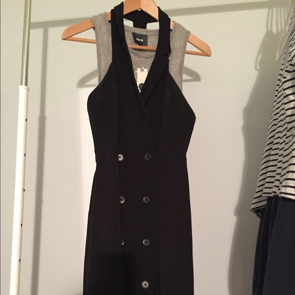 Anthropologie Black Midi Dress